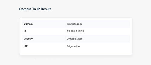 Domain To IP Converter Tool