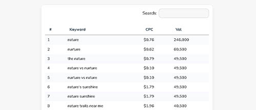 Keyword Research Tool