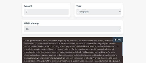 Lorem Ipsum Generator