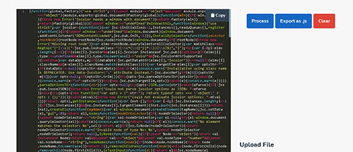 Minify Javascript Tool