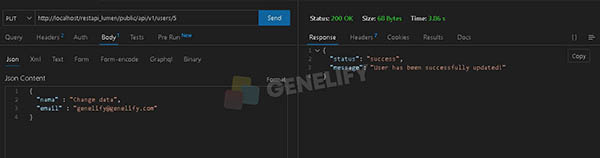 How to Creating RESTful API with Laravel Lumen - UPDATE data based on id