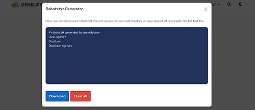 Robots Txt Generator