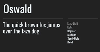 The 12 Best Google Fonts for Your Website - Oswald