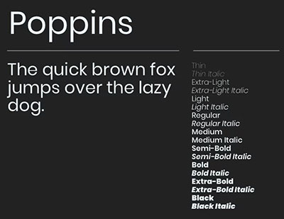 The 12 Best Google Fonts for Your Website - Poppins