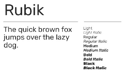 The 12 Best Google Fonts for Your Website - Rubik